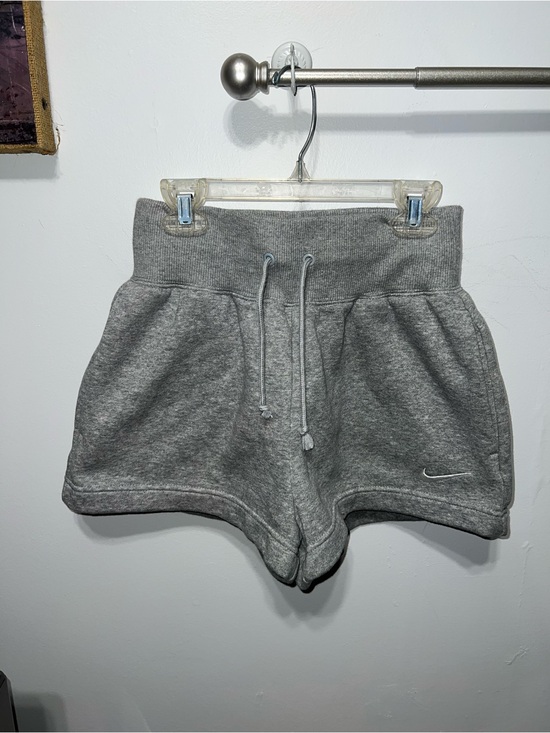 Nike Pants - Nike Gray High-Waist Fleece Athletic Shorts